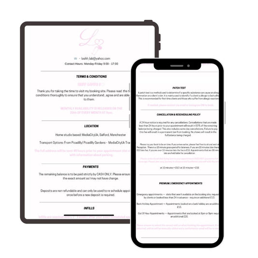 ACUITY/BOOKING LINK EDITABLE TEMPLATE